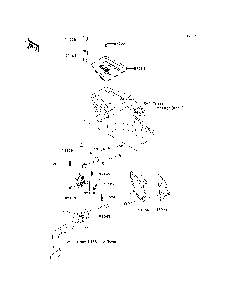 Shift Lever Diagram and Parts List for KRF750RDF 2013 Kawasaki Lawn Tractor Accessories