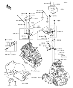 Control Diagram and Parts List for KAF400FGF 2016 Kawasaki Lawn Tractor Accessories