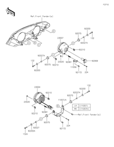 Part Location Diagram of 92027-156 Kawasaki Collar 6.8X10x14.5
