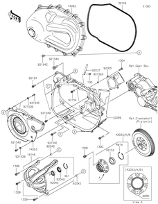 Converter Cover Diagram and Parts List for KAF820DJF 2018 Kawasaki Lawn Tractor Accessories