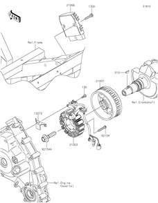Part Location Diagram of 21066-0771 Kawasaki Regulator-Voltage