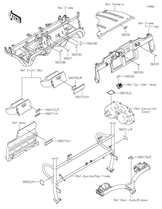 Part Location Diagram of 56071-0636 Kawasaki Label-Warning, Cargo Bed, 2p