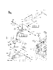 Front Suspension Diagram and Parts List for KRF800CFF 2015 Kawasaki Lawn Tractor Accessories