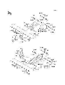 Rear Suspension Diagram and Parts List for KRT800CEF 2014 Kawasaki Lawn Tractor Accessories