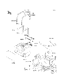 Fuel Tank Diagram and Parts List for KRT800BEF 2014 Kawasaki Lawn Tractor Accessories