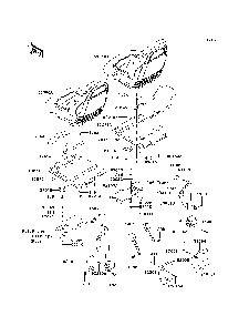 Seat Diagram and Parts List for KRF750NDF 2013 Kawasaki Lawn Tractor Accessories