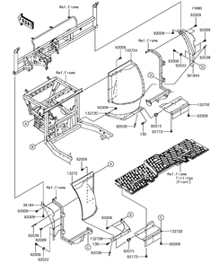 Guard Diagram and Parts List for KAF820FGF 2016 Kawasaki Lawn Tractor Accessories