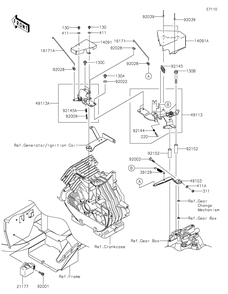 Control Diagram and Parts List for KAF400RLS 2020 Kawasaki Lawn Tractor Accessories