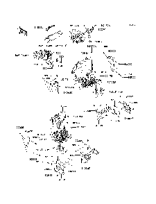 Frame Fittings Diagram and Parts List for KRT800BEF 2014 Kawasaki Lawn Tractor Accessories