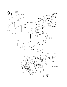 Fuel Tank Diagram and Parts List for KRF750TAF 2010 Kawasaki Lawn Tractor Accessories