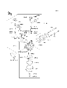 Carburetor Diagram and Parts List for KAF400A7F 2007 & Prior Kawasaki Lawn Tractor Accessories
