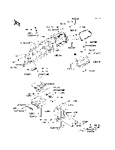 Front Box Diagram and Parts List for KRF750SCSA 2012 Kawasaki Lawn Tractor Accessories