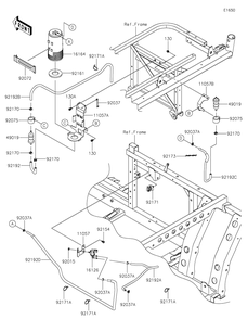 Fuel Evaporative System Diagram and Parts List for KAF820CMFNN 2021 Kawasaki Lawn Tractor Accessories