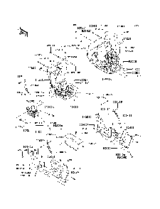 Frame Fittings Diagram and Parts List for KRF750TAF 2010 Kawasaki Lawn Tractor Accessories