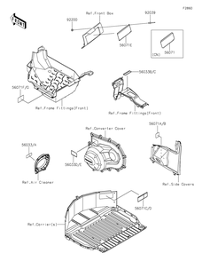Part Location Diagram of 56071-1035 Kawasaki Label-Warning, General