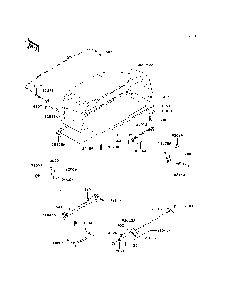 Fenders Diagram and Parts List for KAF950B7F 2007 & Prior Kawasaki Lawn Tractor Accessories
