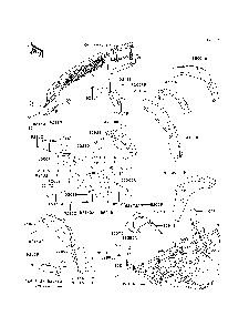 Front Fender Diagram and Parts List for KAF620MDF 2013 Kawasaki Lawn Tractor Accessories