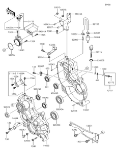 Gear Box Diagram and Parts List for KAF620PGF 2016 Kawasaki Lawn Tractor Accessories