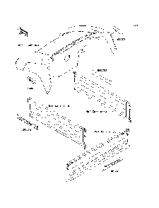 Decals Diagram and Parts List for KAF400B7F 2007 & Prior Kawasaki Lawn Tractor Accessories