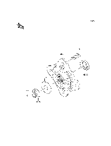 Rear Hubs/Brakes Diagram and Parts List for KRF800CEF 2014 Kawasaki Lawn Tractor Accessories