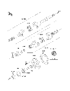 Drive Shaft-Rear Diagram and Parts List for KAF950C7F 2007 & Prior Kawasaki Lawn Tractor Accessories