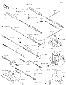 Cables Diagram and Parts List for KAF620RMFNN 2021 Kawasaki Lawn Tractor Accessories