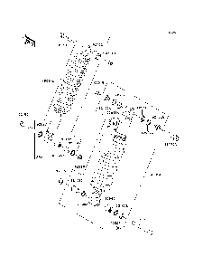 Shock Absorber Diagram and Parts List for KRF750RDF 2013 Kawasaki Lawn Tractor Accessories
