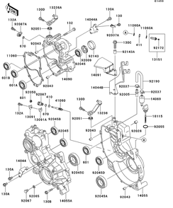 Gear Box Diagram and Parts List for KAF950GDF 2013 Kawasaki Lawn Tractor Accessories