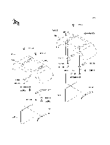 Rear Fender Diagram and Parts List for KAF950C7F 2007 & Prior Kawasaki Lawn Tractor Accessories