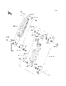 Shock Absorber Diagram and Parts List for KRF750PCS 2012 Kawasaki Lawn Tractor Accessories