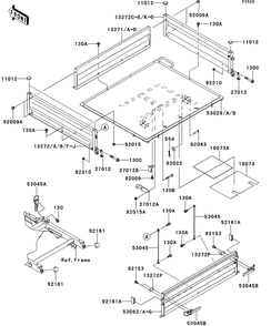 Carrier Diagram and Parts List for KAF400AFF 2015 Kawasaki Lawn Tractor Accessories