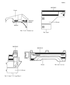 Part Location Diagram of 56075-0643 Kawasaki Pattern, Side Guard, Rh, Fr