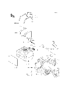 Fuel Tank Diagram and Parts List for KRF800DFF 2015 Kawasaki Lawn Tractor Accessories