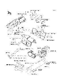 Labels Diagram and Parts List for KRF750RDF 2013 Kawasaki Lawn Tractor Accessories