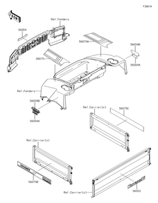 Decals(Vjf) Diagram and Parts List for KAF620VJF 2018 Kawasaki Lawn Tractor Accessories