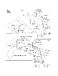 Front Fender Diagram and Parts List for KAF620K7F 2007 & Prior Kawasaki Lawn Tractor Accessories