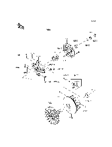 Drive Converter Diagram and Parts List for KRF800DFF 2015 Kawasaki Lawn Tractor Accessories