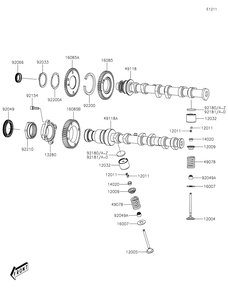 Valve Diagram and Parts List for KAF820BMFNL 2021 Kawasaki Lawn Tractor Accessories