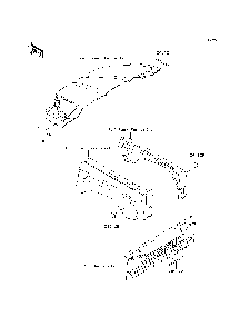Reflectors Diagram and Parts List for KRF750RDF 2013 Kawasaki Lawn Tractor Accessories
