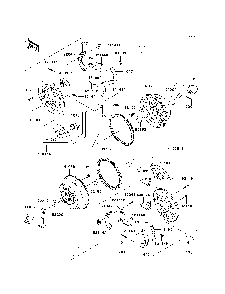 Rear Hubs/Brakes Diagram and Parts List for KAF400C7F 2007 & Prior Kawasaki Lawn Tractor Accessories