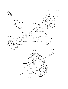 Differential Diagram and Parts List for KAF620K7F 2007 & Prior Kawasaki Lawn Tractor Accessories