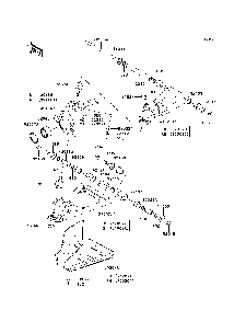 Front Suspension Diagram and Parts List for KRF750RDF 2013 Kawasaki Lawn Tractor Accessories