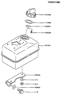 Page G Diagram and Parts List for FA076D CM81 Kawasaki Engine