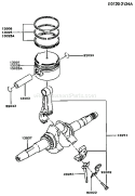 Page J Diagram and Parts List for FA076D EM80 Kawasaki Engine