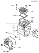 Page E Diagram and Parts List for FA076D EM80 Kawasaki Engine