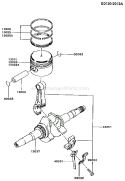 Page J Diagram and Parts List for FA076D ES05 Kawasaki Engine