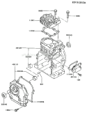 Page E Diagram and Parts List for FA076D ES05 Kawasaki Engine