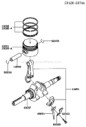 Page J Diagram and Parts List for FA076D FS04 Kawasaki Engine