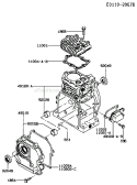 Page E Diagram and Parts List for FA076D FS04 Kawasaki Engine