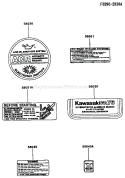 Page H Diagram and Parts List for FA076D FS04 Kawasaki Engine
